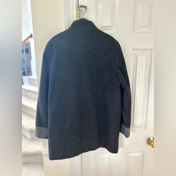 C&A Canda Charcoal Grey Virgin Wool Zipper Jacket (46) - Picture 3 of 8